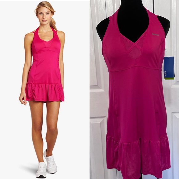 Reebok Dresses & Skirts - Reebok Womens Active SMU Sports Dress PlayDry Dual Strap Sz M Built in Bra. NEW